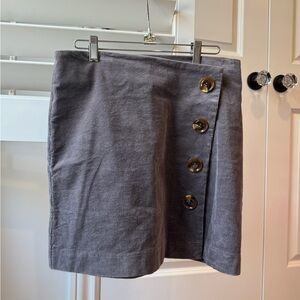 Corduroy button up skirt